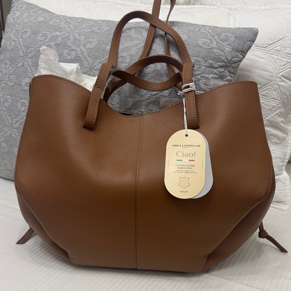 Brown Leather Tote Bag